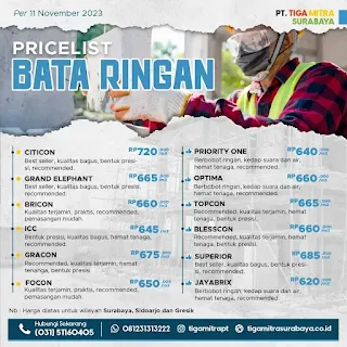 Jual Bata Ringan Surabaya Terlengkap – Harga Terbaik November 2023