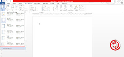 2. Selanjutnya pilih Custom Margins