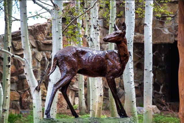 Deer Sculpture National Museum of Wildlife Art Jackson Wyoming Grand Tetons National Park