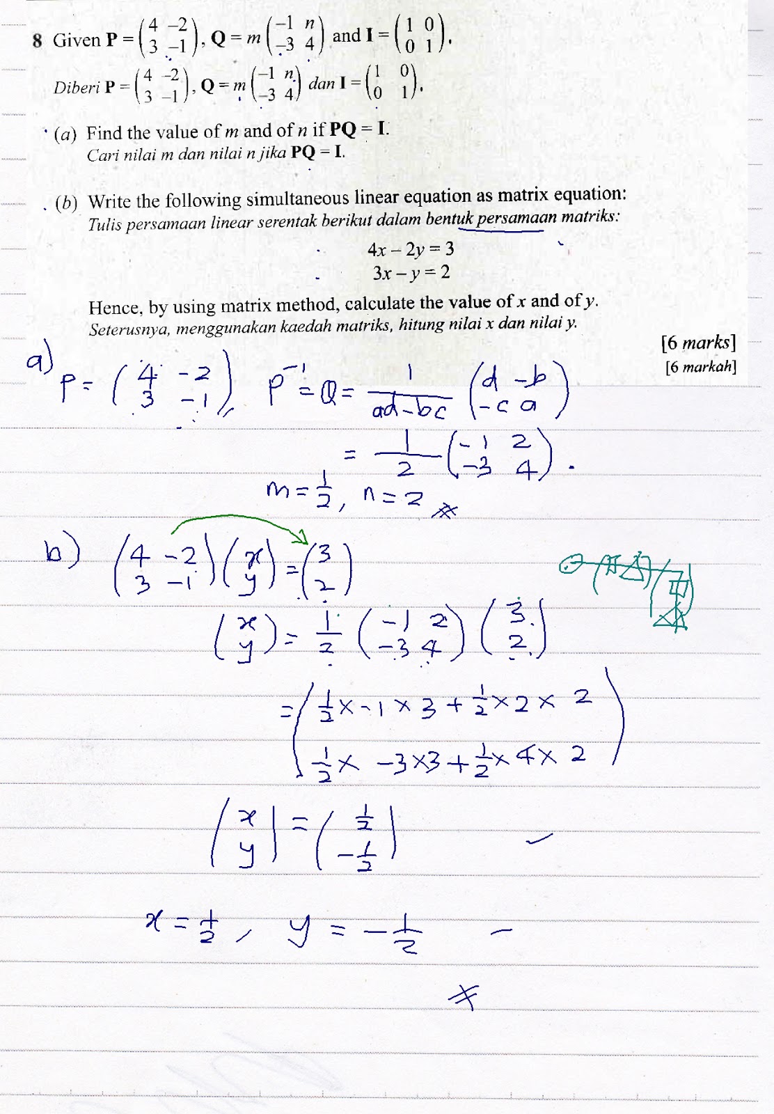Soalan Matematik Matriks Tingkatan 5 Amal 2 Dekad