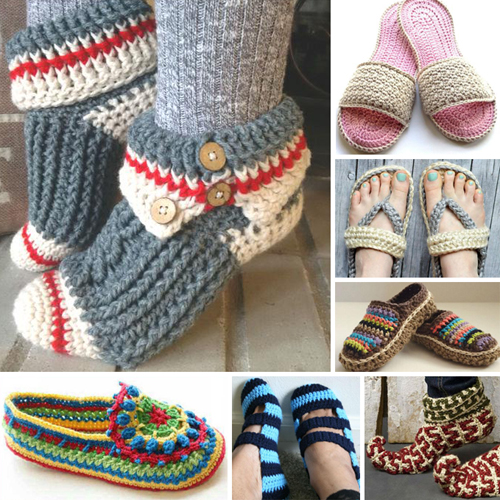 Crochet Women Slippers - Free Patterns