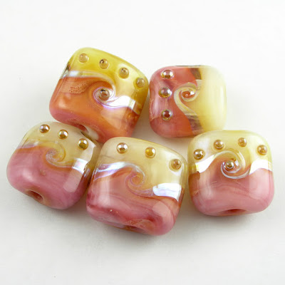 Reichenbach Mystic Beige Lampwork Glass Beads