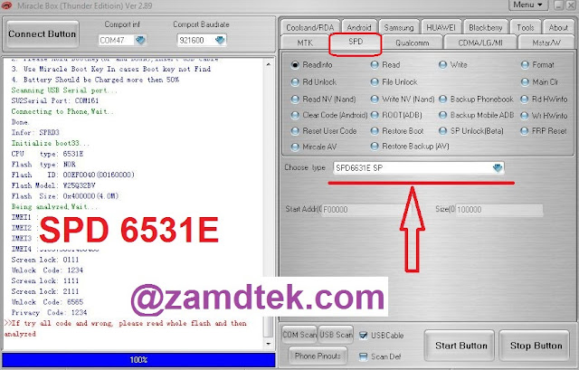 How to unlock, format and flash Spreadtrum SPD 6531E