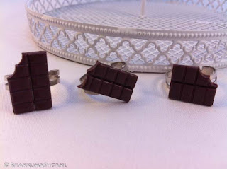 Kawaii cute Chocolate Bars rings