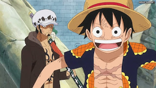 ワンピースアニメ ドレスローザ編 697話 ルフィ Monkey D. Luffy トラファルガー・ロー | ONE PIECE Episode 697