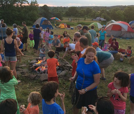 around the campfire Hopewell Campout 2016 by Jay Watson