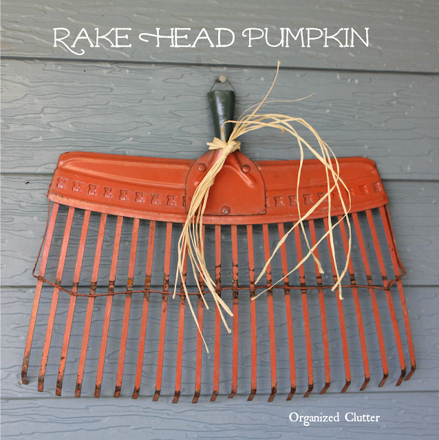 Rake Head Fall Junk Pumpkin www.organizedclutter.net