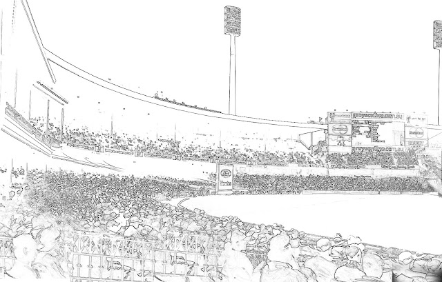 cricket stadium sketch