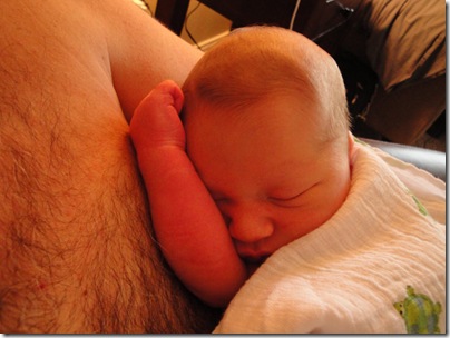 5.  Skin to skin with Daddy