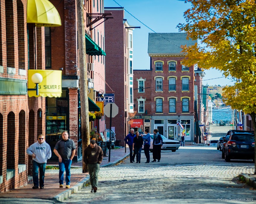 Portland, Maine November 2015 photo by Corey Templeton. The old view down silver street towards Fore Street and the waterfront.