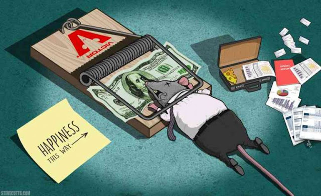 المال السعادة مصيدة الفئران
