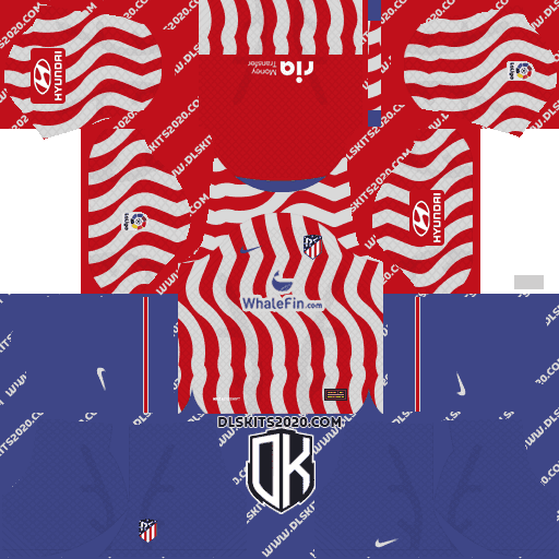 Atlético de Madrid 2022-2023 Kit phát hành Nike cho Dream League Soccer 2019