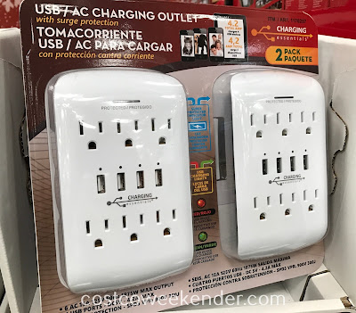 Easily charge your devices with the Charging Essentials USB AC Charging Outlet