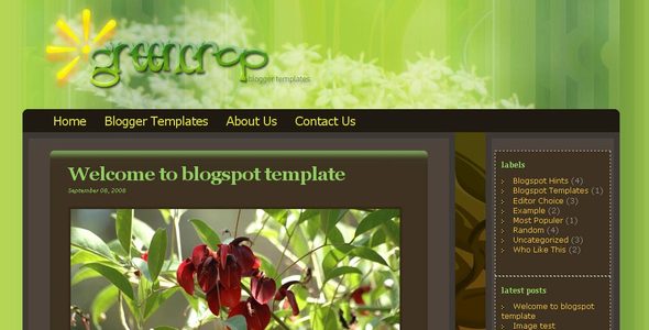 Greencrop Premium Blogger Template