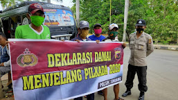 Polsek Sindang jajaran Polres Indramayu Gelar Deklarasi Pilkada Indramayu Damai  
