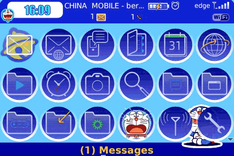 Doraemon Theme For BlackBerry 8520 Curve - Blackberry OTA ...