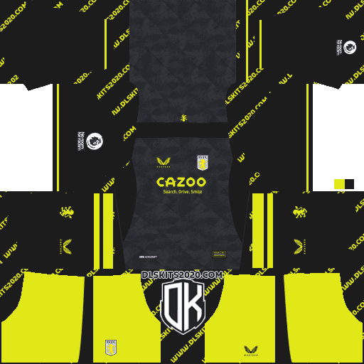 Aston Villa F.C. 2022-2023 Kit Released Castore For Dream League Soccer 2019 (Third)