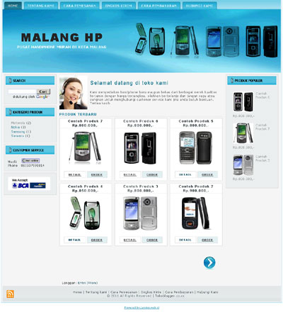 toko handphone tiga rp.100.000,- | jasa buat website dan