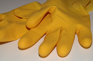 Photo of rubber cleaning gloves by recyclthis