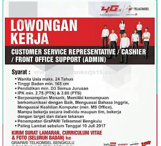 Lowongan Kerja Terbaru TELKOMSEL Juli 2017