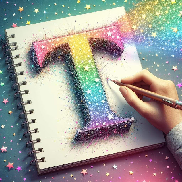 T Alphabet Profile Picture With AI Design