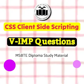 CSS Client Side Scripting Important Questions for Exam - MSBTE All Clear