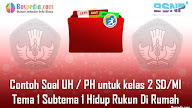 Lengkap - Contoh Soal UH / PH untuk kelas 2 SD/MI Tema 1 Subtema 1
Hidup Rukun Di Rumah