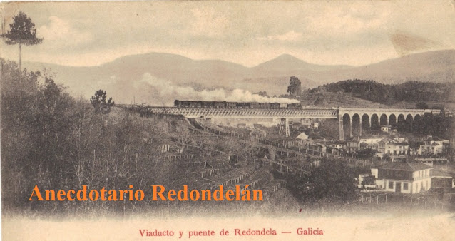 Viaduto de Pontevedra, 1903. Postal Hauser e Menet