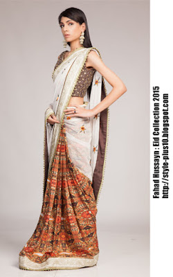 FH-PM-DL15-16 Digitally Printed Saari rrr-fahad-hussayn-eid-collection-2015