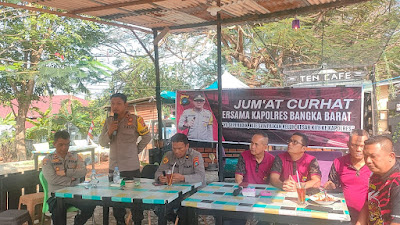 Jum'at Curhat Polres Bangka Barat, Ajak Warga Jaga Kamtibmas