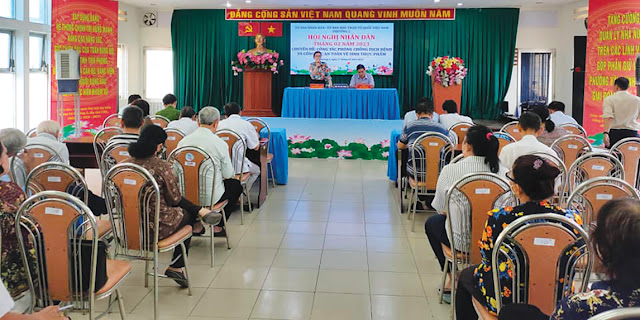 Quang cảnh hội nghị Nhân dân tại Phường 2. (Ảnh: VB)