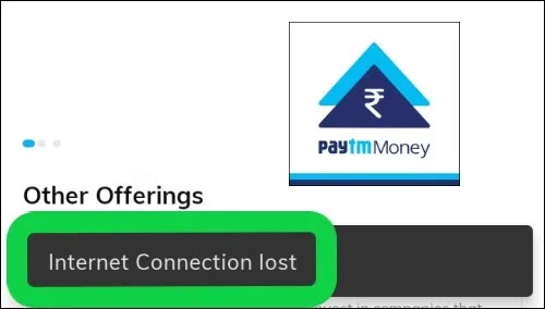 Fix Internet Connection Lost Problem Solved Paytm Money App - Mutual Fund