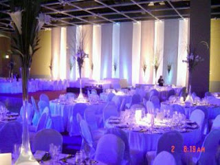Wedding Decor, lounges decorated in Blue