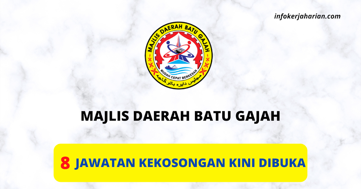 Permohonan Jawatan Kosong Di Bawah Majlis Daerah Batu Gajah