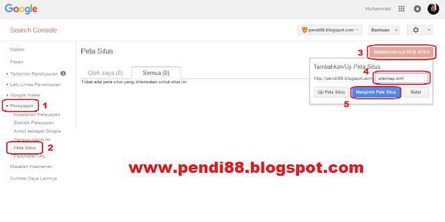 cara mudah daftar sitemap blog di google webmasters tools terbaru