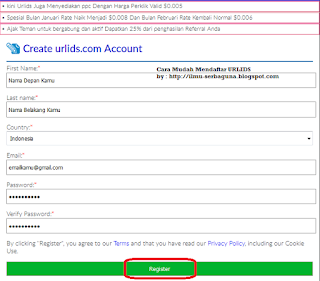 Cara Mendaftar Urlids.com