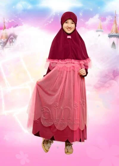 Model Baju Gamis Anak Perempuan Muslimah Tercantik Terbaru 2018