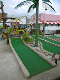 Jurassic Adventure Golf at the Santa Fe Fun Park in Swanage, Dorset