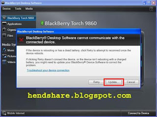 Cara Flash atau Install Ulang Blackberry Torch 9860 dengan Gejalan Stuck di Loading 75%