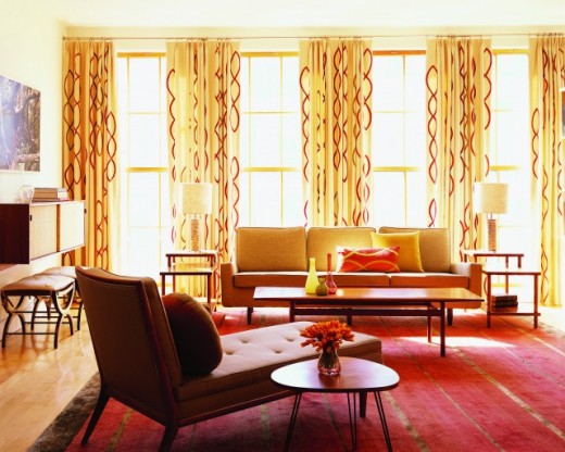 Modern Furniture  Modern Living Room Curtains Design Ideas 2011