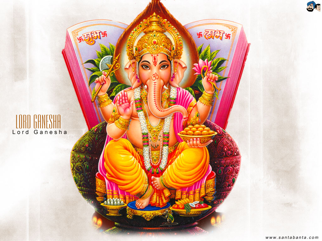 Lord Ganesha wallpapers download pic:Brass choki Ganesha