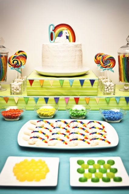 Rainbow Dessert Table