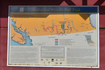 Columbia and Western Trail BC sign.