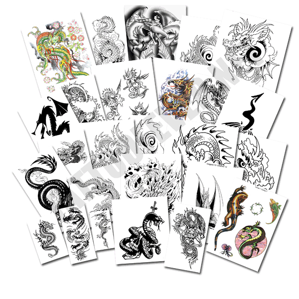 tattoo samples. Print Dragon Tattoo Flash