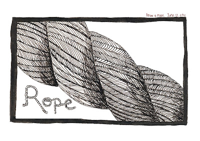 Rope by Ana Tirolese - Pen and Ink