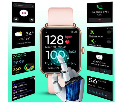 Dirrelo Large Full Screen Touch Stylish Smart Watch