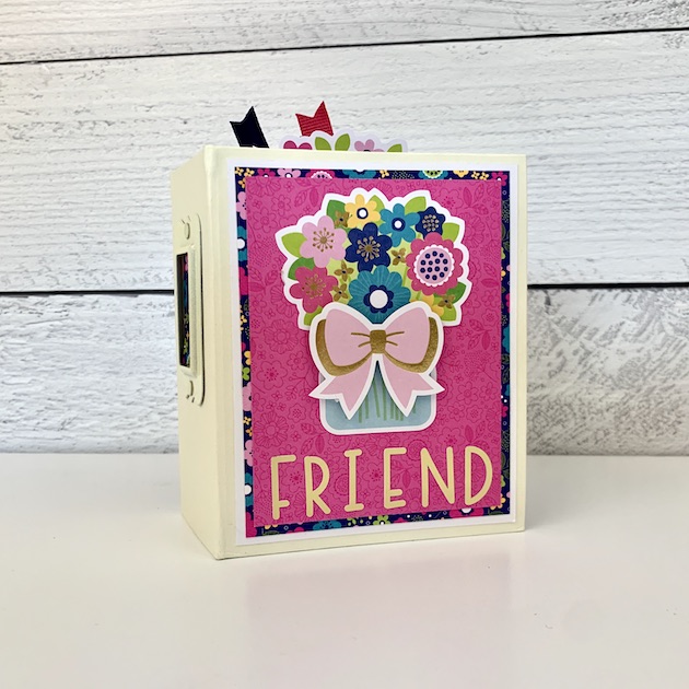 Friend Scrapbook Mini Album with Flowers & Bow