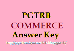 PGTRB Commerce Answer keys