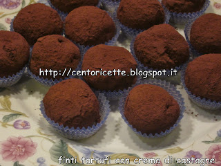 Finti tartufi alla crema di castagne