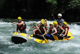 Rafting in Noguera Pallaresa river near Sort